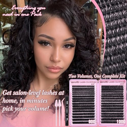 Lash Clusters Kit Fluffy 80D 100D Eyelash Clusters K