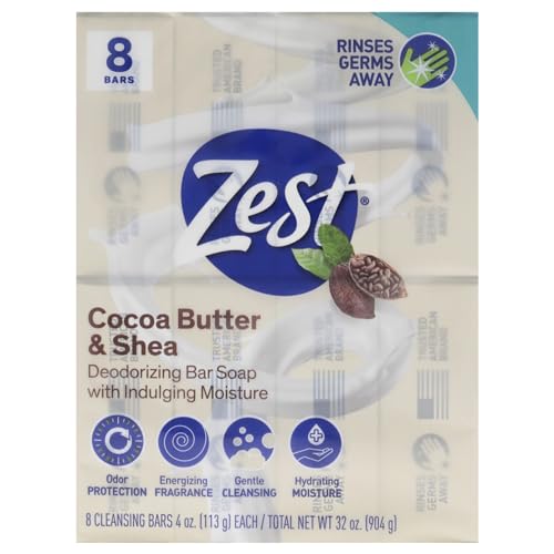 Bar Soap - 8 Bars - Enriched With Cocoa Butter And Shea for Ultra Moisturizing Cleansing -