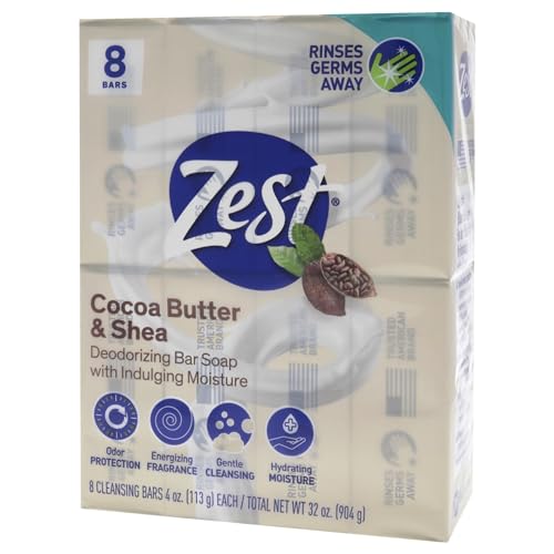 Bar Soap - 8 Bars - Enriched With Cocoa Butter And Shea for Ultra Moisturizing Cleansing -